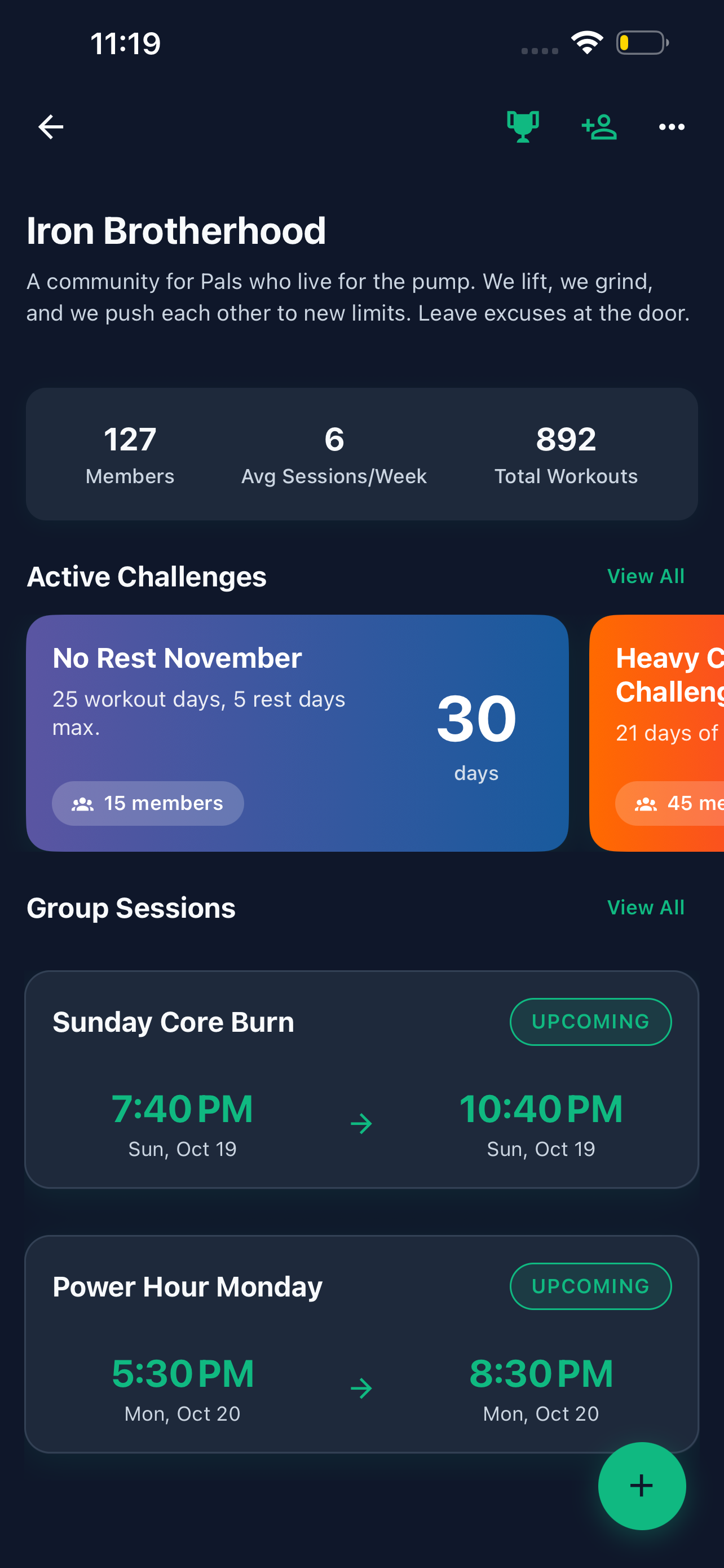 WorkoutPal App Screenshot 1